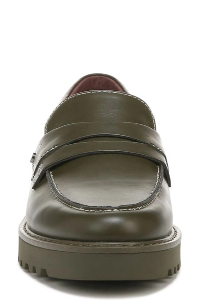 Franco Sarto Cassandra Platform Penny Loafer In Olive