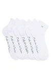 Calvin Klein Quarter Length Cushion Cut Socks In White