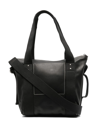 RICK OWENS CONTRAST-STITCHING GRAINED TOTE BAG