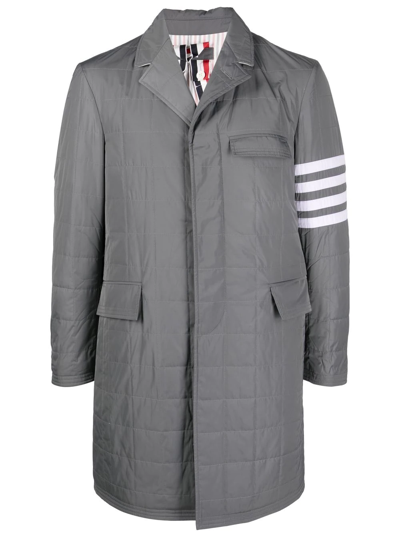 Thom Browne 4-bar Motif Padded Tailored Coat In Multi-colored