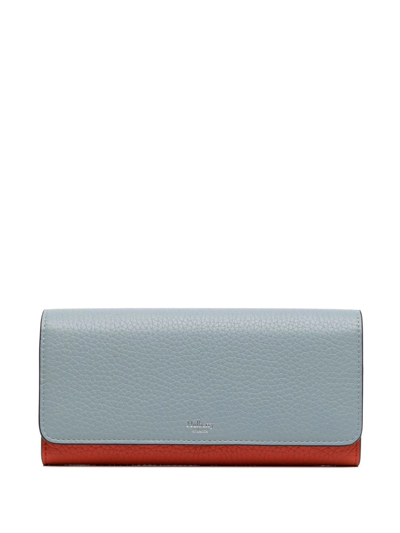 Mulberry Continental Leather Wallet In Orange