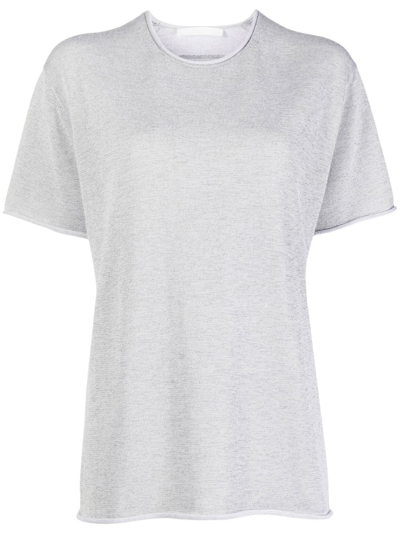 Dion Lee Light Reflective Logo T-shirt In Grey