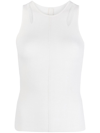 DION LEE MERINO POINTELLE RIBBED-KNIT TANK TOP