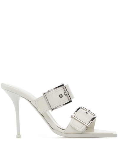 ALEXANDER MCQUEEN BUCKLE-DETAIL 100MM SANDALS