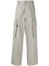 Msgm Straight-leg Cargo Trousers In Green