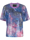 VERSACE JEANS COUTURE SEQUIN-EMBELLISHED SHORT-SLEEVED T-SHIRT