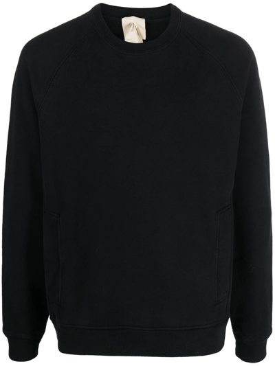 Ten C Crewneck Cotton Sweatshirt In Black