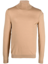 HUGO BOSS ROLL-NECK WOOL JUMPER