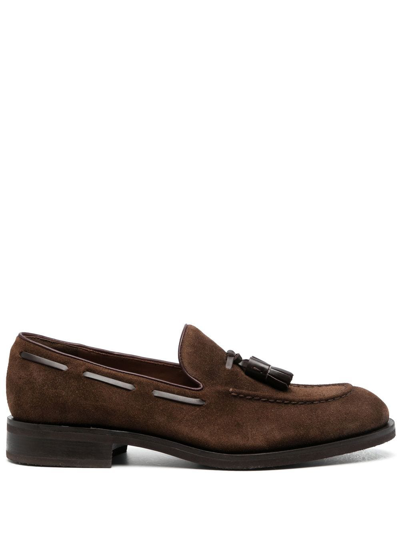 Fratelli Rossetti Tassel-detail Suede Loafers In Brown