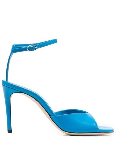Victoria Beckham Destiny 90mm Leather Sandals In Blue