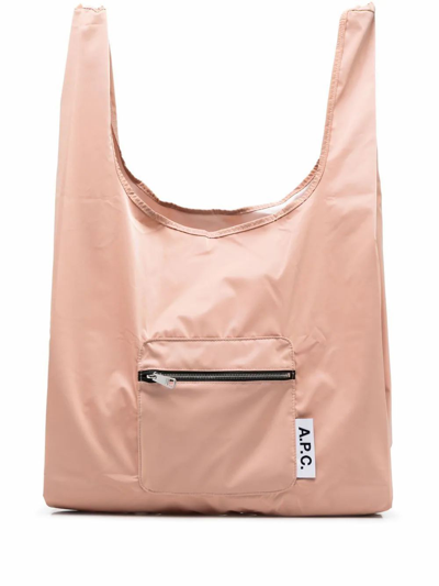 Apc . Mens Pink Polyester Travel Bag