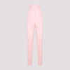Nensi Dojaka High Waisted Wool Trousers In Pink