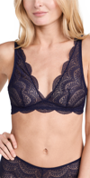 Simone Perele Karma Scalloped Lace Triangle Bra In Midnight