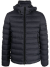 Peuterey Feather-down Padded Puffer Jacket In Blue