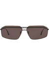 BALENCIAGA RECTANGLE-FRAME TINTED SUNGLASSES