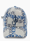 JW ANDERSON BASEBALL CAP WITH LOGO GRID