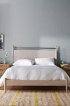 Anthropologie Hemming Bed By  In White Size Q Top/bed