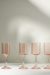 Anthropologie Morgan Wine Glasses, Set Of 4 By  In Pink Size S/4 Red Wine