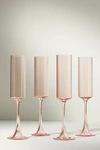 Anthropologie Morgan Flutes, Set Of 4 By  In Pink Size S/4 Flute