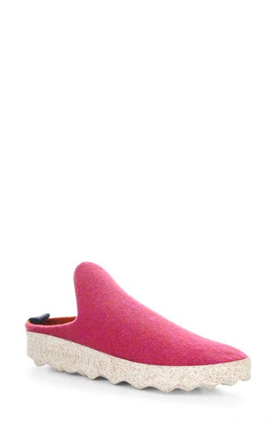 Asportuguesas Fly London Come Sneaker Mule In 057 Fuchsia Tweed/ Felt