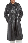 APPARIS NARA FAUX LEATHER TRENCH COAT