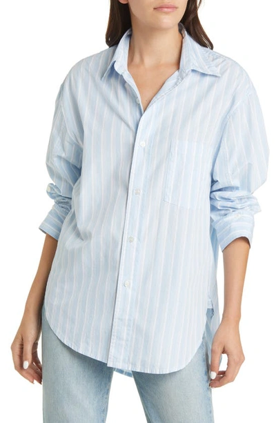 Citizens Of Humanity Kayla Stripe Button-up Shirt In Aquis Stripe