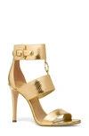 Michael Michael Kors Amos Ankle Cuff Sandal In Gold