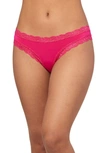 Fleur't Iconic Thong In Bright Rose