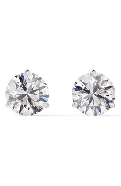 De Beers Forevermark Classic Three-prong Diamond Earrings In 18k White Gold