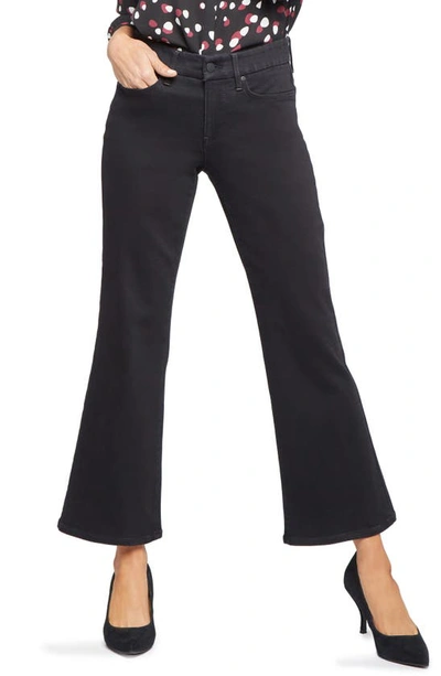 Nydj Waist Match Relaxed Flare Jeans In Black Rinse