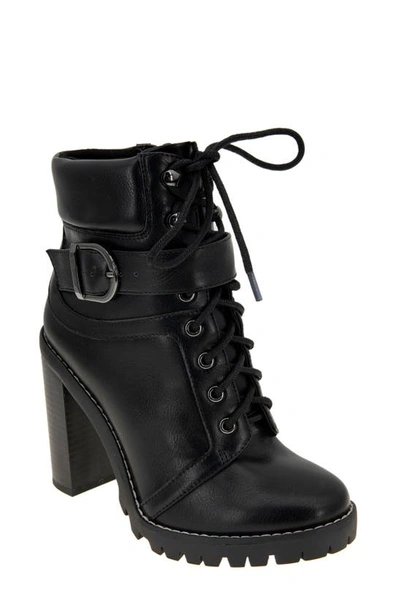 Bcbgeneration Women's Padina Faux Leather Combat Boots In Black