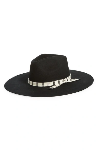 Brixton Leigh Wool Felt Fedora In Black