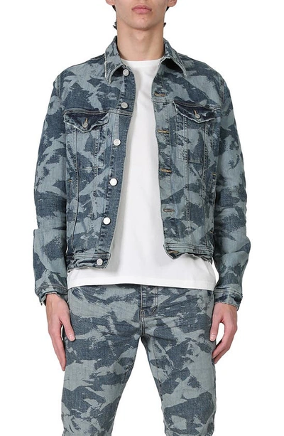 Purple Brand Wrinkled Indigo Denim Trucker Jacket