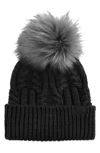 The North Face Oh Mega Faux Fur Pom Beanie In Black