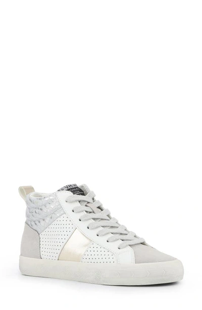 Vintage Havana Dedra High Top Sneaker In White/ Gold Multi Mix