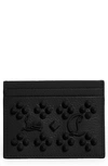 Christian Louboutin Kios Simple Leather Card Case In Black/ Ultrablack