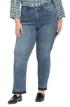 Nydj The High Waist Release Hem Straight Leg Jeans In Playlist