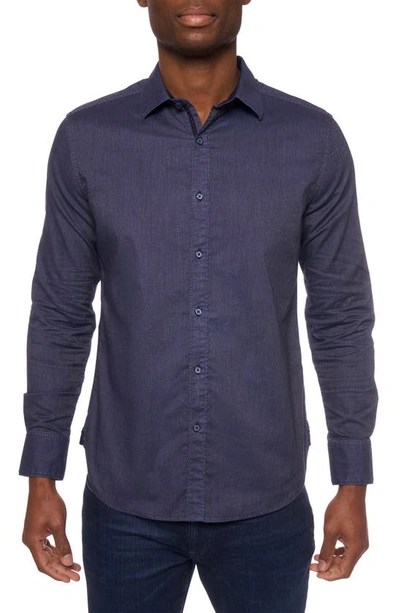 Robert Graham Men's Serpens Garment Dyed Sport Shirt In Purple