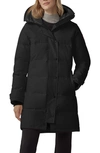Canada Goose Long Sleeve Padded Quilted Coat With Cuffs In Black