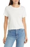 Madewell Bella Softfade Cotton Crop T-shirt In Eyelet White