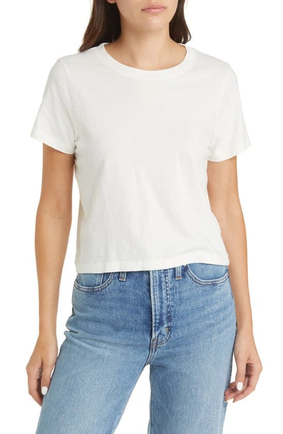 Madewell Bella Softfade Cotton Crop T-shirt In Lighthouse