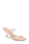 Stuart Weitzman Kristal Clear Sandal In Light Pink/ Poudre