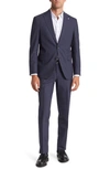 Jack Victor Dean Soft Constructed Stretch Wool Suit In Blue Grey