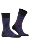 Falke Shadow Cotton Socks In Black-blue