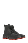 Camper Colour-block Lace-up Boots In Black