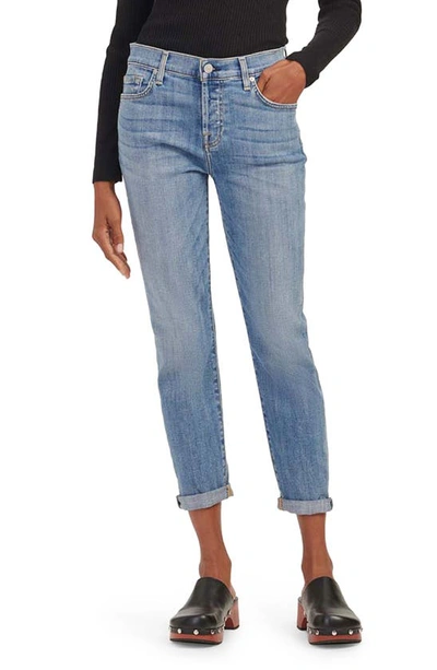 7 For All Mankind High Rise Slim Josefina Jeans In Bright Light In Blue
