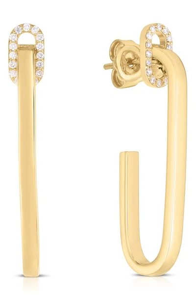 Roberto Coin Link Drop Earrings In Yellow Gold