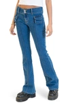 Edikted Harriot Flare Jeans In Blue
