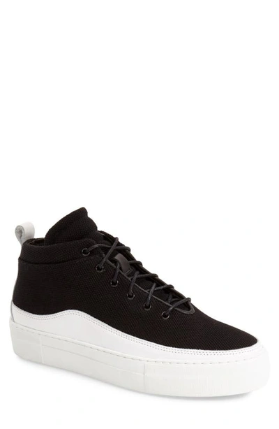 Public School 'braeburn' High Top Trainer In Black Canvas