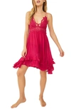 Free People Intimately Fp Adella Frilled Chemise In Rose Hypnotic